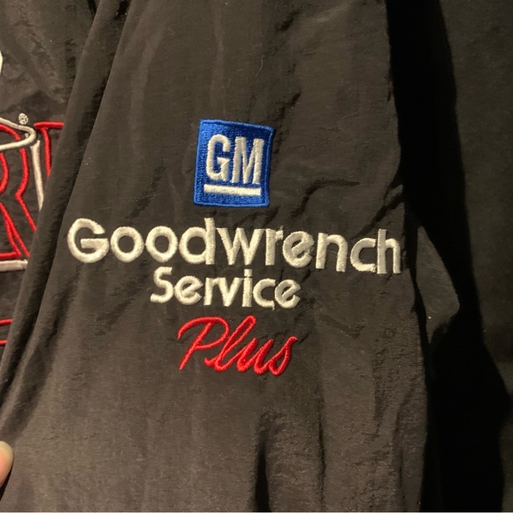 Vtg 90s Chase Authentics Dale Earnhardt Black Red Nascar Jacket Sz L 30 1/2 x 24 - Picture 6 of 9